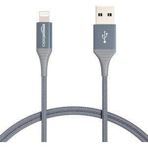 Dark Gray USB-A to Lightning Charger Cable Nylon Braided Cord MFi